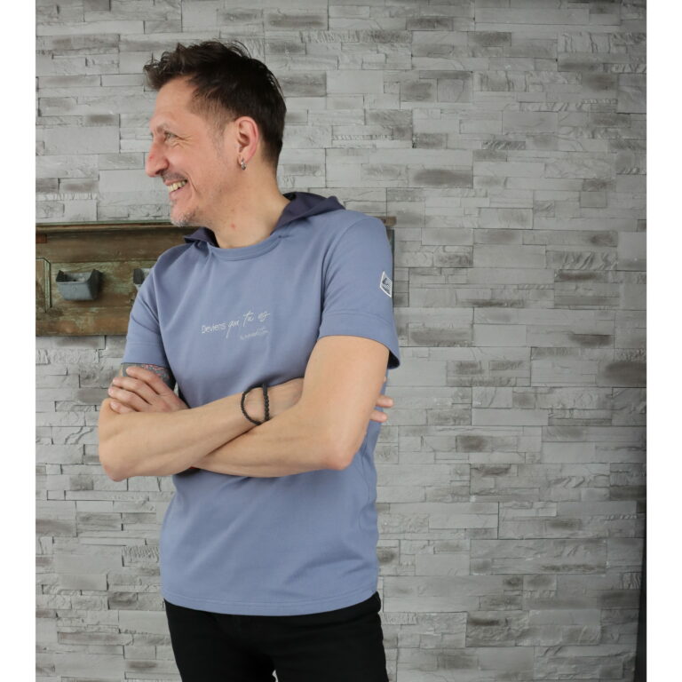 Grey Blue T-Shirt Pack for men & Dark Grey Hood